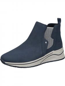 Женские ботинки челси Rieker из экокожи на танкетке, синий