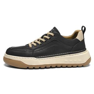 Антискользящие и износостойкие повседневные туфли на подошве для увеличения роста мужские SEPTWOLVES, коричневый (стандартный размер кожаной обуви)