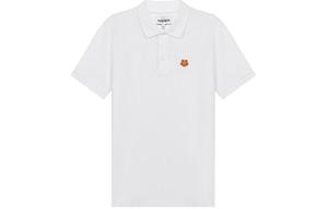 Классическая мужская рубашка поло с головой тигра, белая Kenzo, белый