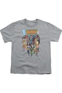 Футболка с коротким рукавом для подростков "Лига справедливости Америки" Gildan, Athletic Heather