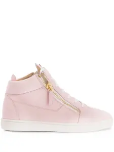 Кожаные кроссовки Nicki skneakers Giuseppe Zanotti, розовый