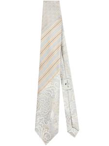 Жаккардовый галстук из шелка ETRO, бежевый