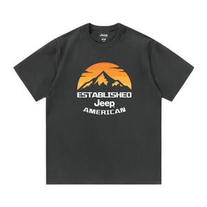 Футболка с круглым вырезом для школьников Jeep, темно-серый