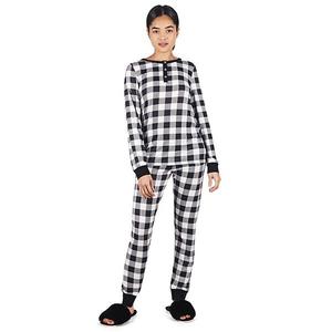 Женский пижамный комплект из 2 предметов Buffalo Plaid с длинным рукавом Memoi