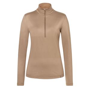 Куртка-поло Fire + Ice Margo2 с застежкой-молнией на четверть длины (женская) Зима 2025, Hazelnut Melange