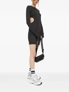 Мини-платье с вырезами и длинными рукавами Hugo, черный