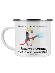 Кружка Страсть пожарного с надписью на белом фоне Mr. & Mrs. Panda