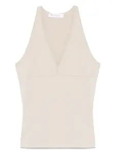 Топ с V-образным вырезом MAX MARA, нейтральный