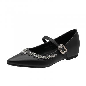 YAFEI XUANYU Блок каблук туфли Мэри Джейн женские черные, цвет Black