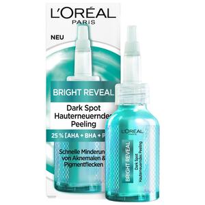 Скраб для лица bright reveal dark spot hauterneuerndes peeling, 25% [aha + bha + pha] Loreal Paris, объем 25 мл