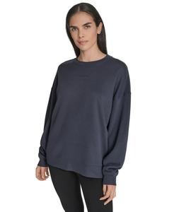 Женская спортивная толстовка с круглым вырезом и свободным кроем Calvin Klein, Inkwell