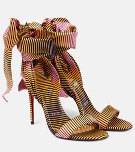 Сандалии Du Désert 100 из креп-сатина Christian Louboutin, Multi/Lin Multi