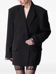 Блейзер с кружевной отделкой Article Ten, черный