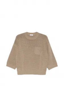 Свитер с металлической отделкой Peserico, бежевый