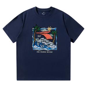 361° Футболка Unisex Rush Blue Crew Neck Moderate Straight Fit