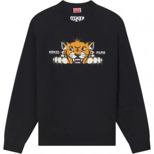 Свитер с вышивкой Happy Tiger KENZO, черный