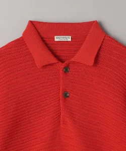 Вязаная рубашка-поло с асимметричным краем, пригодна для стирки Beauty&Youth United Arrows, цвет Orange