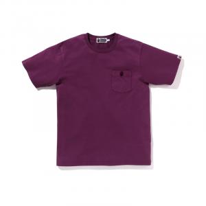 Футболка Bape One Point Overdye с карманом A BATHING APE, фиолетовый