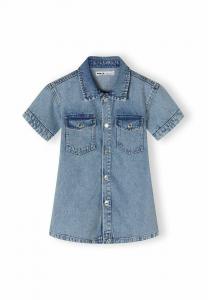 Платье из денима SHORT SLEEVE COLLARED MINOTI, цвет Blue Denim