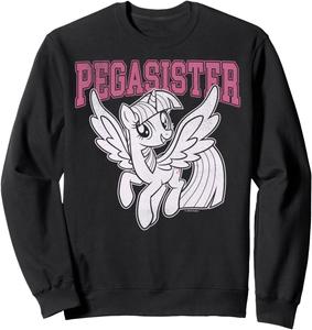 Толстовка с изображением Твайлайт Спаркл Пегасистер из мультфильма «Мой маленький пони», черная My Little Pony