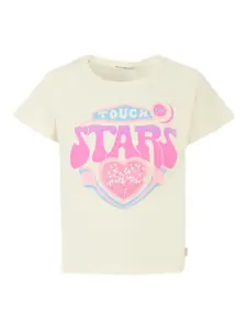 Футболка с принтом в виде сердечек из пайеток Billieblush, нейтральный