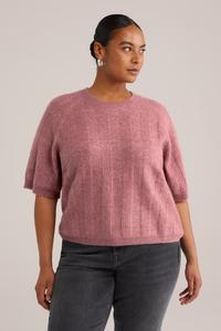 Футболка WE Fashion CURVE, Old Rose/Mottled Light Pink