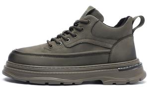 Износостойкие нескользящие повседневные туфли средней высоты для мужчин Mulinsen, Khaki (Fleece-Lined)