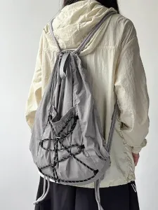 Рюкзак на завязках, сумка на завязках, стильный рюкзак Doux Belle, цвет Gray