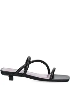 Шлепанцы на каблуке-рюмке By Far, черный