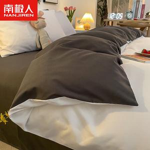 Antarctic Пододеяльник 200х230 см, простыня на резинке 180 см, ткань двойного плетения, белый и темно-серый, дышащий