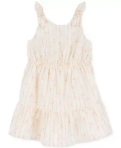 Платье для девочки с принтом и ярусами Carter's, слоновая кость/кремовый