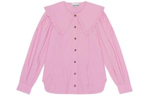 GANNI Рубашка женские светло-лавандовые