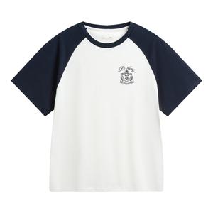 Футболка Li-Ning Sports Life Collection Women's, айвори/deep синий