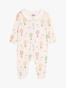 Детский хлопчатобумажный комбинезон для сна с принтом на воздушном шаре JoJo Maman Bébé, кремовый