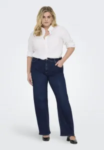 Высокая талия carwilly, широкие штанины Only Carmakoma, Dark Blue Denim