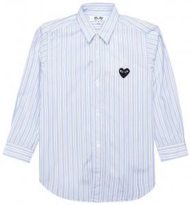 Лонгслив Comme des Garçons PLAY Long-Sleeve Striped Shirt 'White/Light Blue', разноцветный