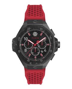 Часы Plein Chrono Royal из силикона PHILIPP PLEIN, красный/черный/черный