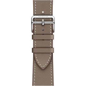 HERMES Часы Strap Apple Compatibility Cowhide Leather Material, Elephant Gray