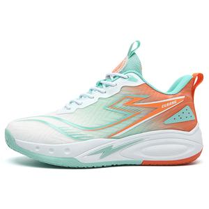 MUSNODO Амортизирующие нескользящие дышащие низкие баскетбольные кроссовки унисекс бело-оранжевые, цвет White Orange