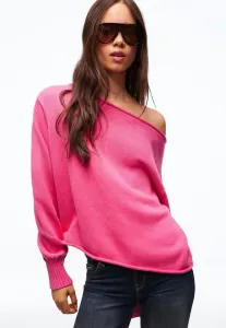 Джемпер с вырезом-лодочкой Bershka, Pink