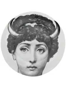 Декоративная настенная тарелка, 26,5х26,5 см, Fornasetti, черный