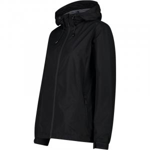 Куртка-Дождевик женская с фиксированным капюшоном Cmp, цвет nero