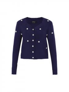 Usha BLACK LABEL Женский кардиган темно-синего цвета