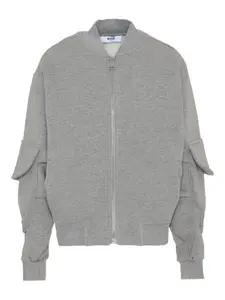 Бомбер с карманами Msgm Kids, серый