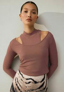 Топ Next LAYERED HIGH NECK RIBBED , Mocha Brown/Brown