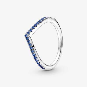 Кольцо Pandora Timeless Wish Sparkling Blue, серебро/синий