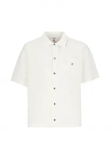 Рубашка из сетки с карманом CASABLANCA, белый