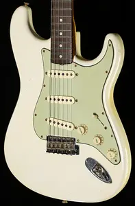 Fender Custom Shop True '62 Strat Journeyman Relic Masterbuilt Деннис Галушка Олимпийский белый Бразильский '59 C (976)