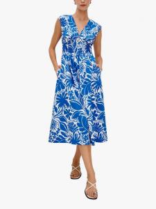 Roxanne платье миди с цветочным принтом Rails, Blue/White