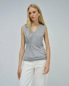 Женский топ вязаный с блестками Salsa Jeans, серый